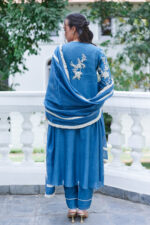 Ambar Blue Muse Kurta Set - Image 4
